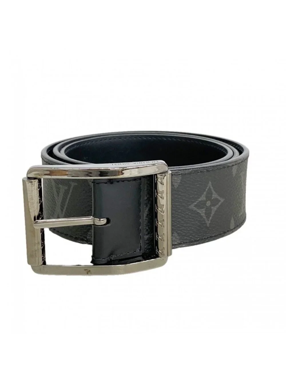 Louis Vuitton Belt Monogram Eclipse Ceinture verso Black